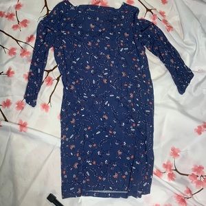 Knee length, long sleeve dress